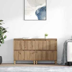 Imagine vidaXL Bufeturi 2 buc. Stejar Artizanal 60 x 35 x 70 cm Lemn prelucrat