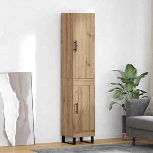 Imagine vidaXL Bufet Stejar Artizanal 34, 5 x 34 x 180 cm Lemn prelucrat