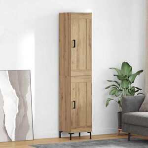 Imagine vidaXL Bufet Stejar Artizanal 34, 5 x 34 x 180 cm Lemn prelucrat