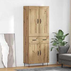 Imagine vidaXL Bufet Stejar Artizanal 69, 5 x 34 x 180 cm Lemn prelucrat