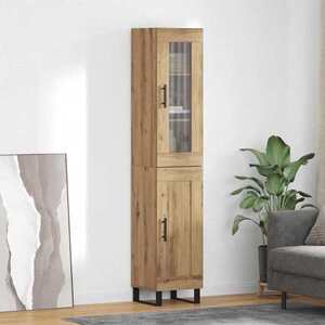 Imagine vidaXL Bufet Stejar Artizanal 34, 5 x 34 x 180 cm Lemn prelucrat