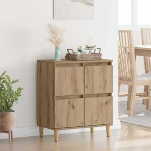 Imagine vidaXL Bufet Stejar Artizanal 60 x 35 x 70 cm Lemn prelucrat