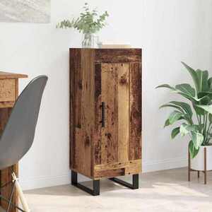 Imagine vidaXL Bufet Lemn Vechi 34, 5 x 34 x 90 cm Lemn Ingineresc și Fier