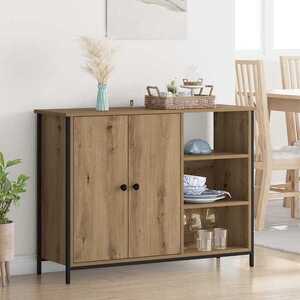 Imagine vidaXL Bufet Stejar Artizanal 100 x 33 x 75 cm Lemn prelucrat