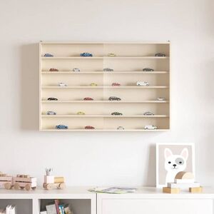 Imagine vidaXL Dulap de afișare pe perete cu raft Bej 80 x 8, 5 x 54 cm placaj