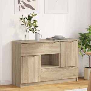 Imagine vidaXL Bufet Stejar Sonoma 100 x 30 x 65, 6 Lemn prelucrat