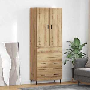 Imagine vidaXL Bufet 2 buc. Stejar Artizanal 69, 5 x 34 x 180 cm Lemn prelucrat