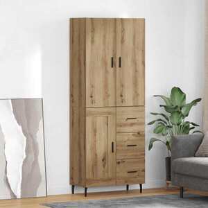 Imagine vidaXL Bufet 2 buc. Stejar Artizanal 69, 5 x 34 x 180 cm Lemn prelucrat