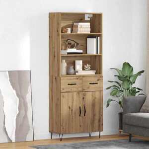 Imagine vidaXL Bufet 2 buc. Stejar Artizanal 69, 5 x 34 x 180 cm