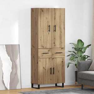 Imagine vidaXL Bufet 2 buc. Stejar Artizanal 69, 5 x 34 x 180 cm