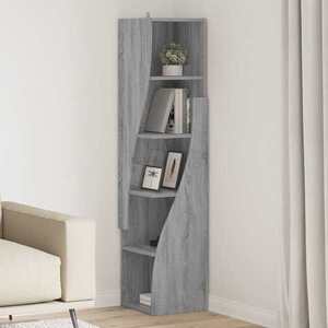 Imagine vidaXL Dulap de colț 32x32x140cm Lemn prelucrat Gri Sonoma