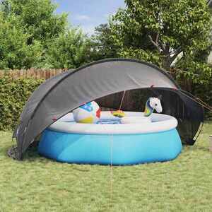 Imagine vidaXL Dom pentru piscină 430 x 430 x 210 cm Negru