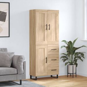 Imagine vidaXL Dulap înalt, stejar sonoma, 69, 5x34x180 cm, lemn compozit