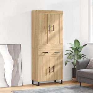 Imagine vidaXL Dulap înalt, stejar sonoma, 69, 5x34x180 cm, lemn compozit