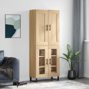 Imagine vidaXL Dulap înalt, stejar sonoma, 69, 5x34x180 cm, lemn compozit