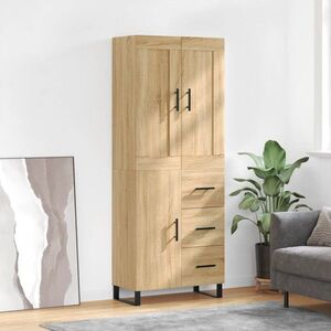 Imagine vidaXL Dulap înalt, stejar sonoma, 69, 5x34x180 cm, lemn compozit