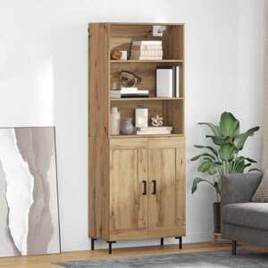 Imagine vidaXL Bufet Stejar Artizanal 69, 5 x 34 x 180 cm Lemn prelucrat