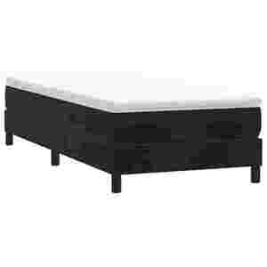 Imagine vidaXL Pat cu arcuri fără saltea negru 90x210 cm catifea