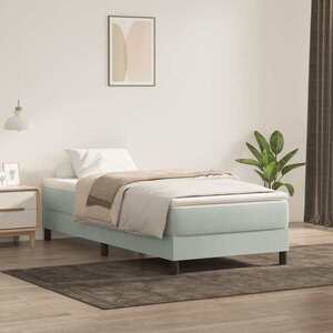 Imagine vidaXL Pat cu arcuri fără saltea gri deschis 80x220 cm catifea