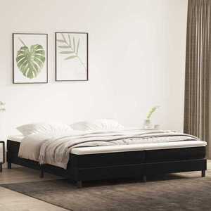 Imagine vidaXL Pat cu arcuri fără saltea negru 200x210 cm catifea