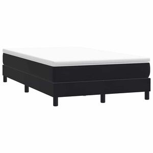 Imagine vidaXL Pat cu arcuri fără saltea negru 120x210 cm catifea