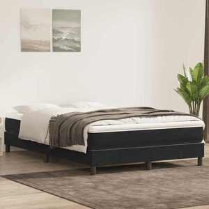 Imagine vidaXL Pat cu arcuri fără saltea negru 140x220 cm catifea