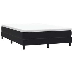 Imagine vidaXL Pat cu arcuri fără saltea negru 140x210 cm catifea