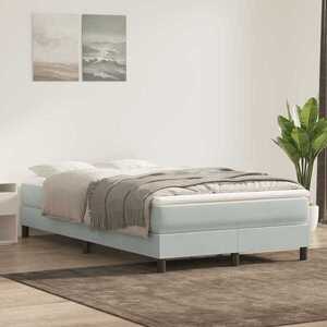 Imagine vidaXL Pat cu arcuri fără saltea gri deschis 120x220 cm catifea