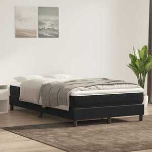 Imagine vidaXL Pat cu arcuri fără saltea negru 120x220 cm catifea