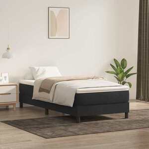 Imagine vidaXL Pat cu arcuri fără saltea negru 80x220 cm catifea