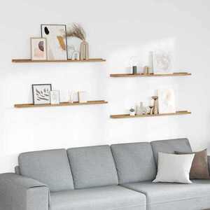 Imagine vidaXL Raft de perete 4 buc. Maro 115 x 9 x 3 cm Lemn prelucrat