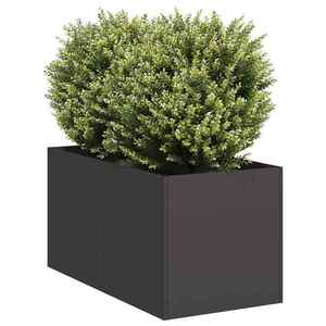Imagine vidaXL Jardinier negru 40x80x40 cm Oțel laminat la rece