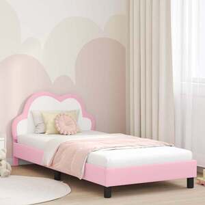 Imagine vidaXL Cadru de pat pentru copii cu spătar Roz 90 x 190 cm PU