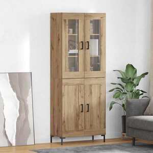 Imagine vidaXL Bufet 2 buc. Stejar Artizanal 69, 5 x 34 x 180 cm Lemn prelucrat