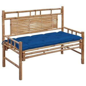 Imagine vidaXL Bancă de grădină cu pernă, 120 cm, bambus