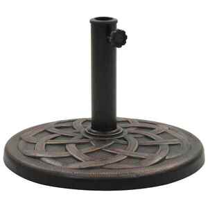 Imagine vidaXL Suport umbrelă de soare, bronz, 19 kg, polirășină, rotund