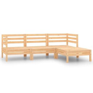 Imagine vidaXL Set mobilier relaxare de grădină, 4 piese, lemn masiv de pin