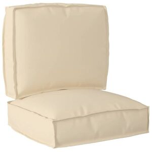 Imagine vidaXL Set de perne pentru palet Material Oxford Bej 50 x 50 x 12 cm