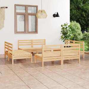 Imagine vidaXL Set mobilier de grădină, 8 piese, lemn masiv de pin
