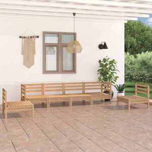 Imagine vidaXL Set mobilier de grădină, 6 piese, lemn masiv de pin
