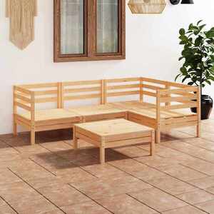 Imagine vidaXL Set mobilier de grădină, 5 piese, lemn masiv de pin