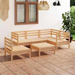 Imagine vidaXL Set mobilier de grădină, 6 piese, lemn masiv de pin