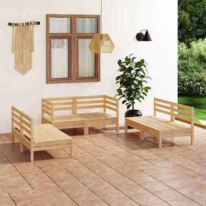 Imagine vidaXL Set mobilier de grădină, 6 piese, lemn masiv de pin