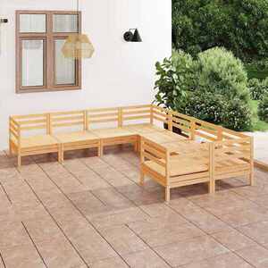 Imagine vidaXL Set mobilier de grădină, 8 piese, lemn masiv de pin
