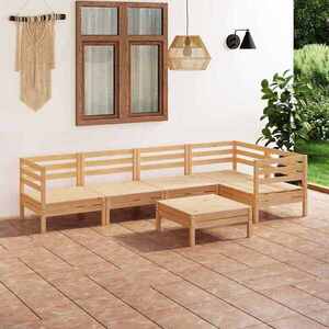 Imagine vidaXL Set mobilier de grădină, 6 piese, lemn masiv de pin