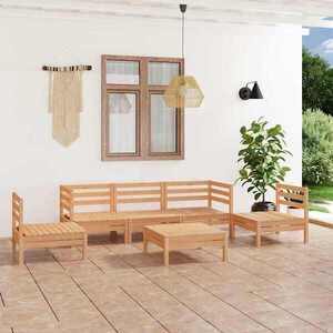 Imagine vidaXL Set mobilier de grădină, 6 piese, lemn masiv de pin