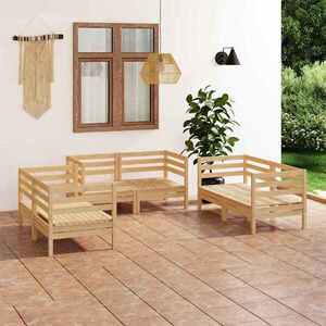 Imagine vidaXL Set mobilier de grădină, 6 piese, lemn masiv de pin