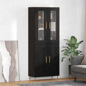 Imagine vidaXL Bufet 2 buc. Stejar Negru 69, 5 x 34 x 180 cm Lemn prelucrat