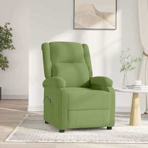 Imagine vidaXL Fotoliu rabatabil electric, verde deschis, catifea