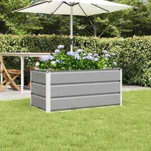 Imagine vidaXL Jardinieră Gri deschis 100 x 50 x 45 cm Oțel Galvanizat